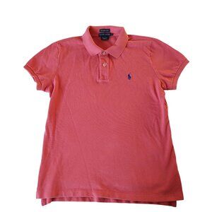 Ralph Lauren Women's Skinny Polo Coral Pink | Size US L